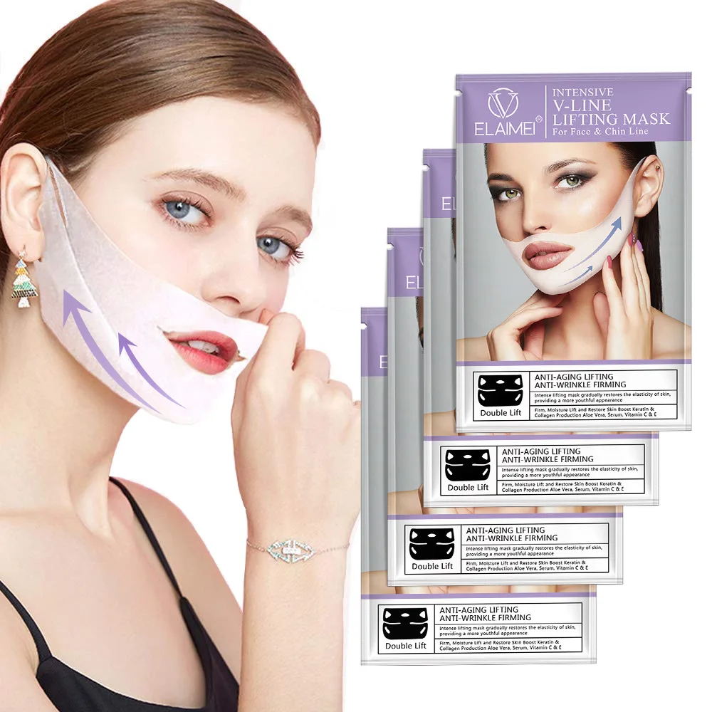 Reusable Face Slimming Bandage V Line Face Shaper Women Chin Cheek Lift Up Belt Facial Massage Strap Face Skin Care Beauty Tools