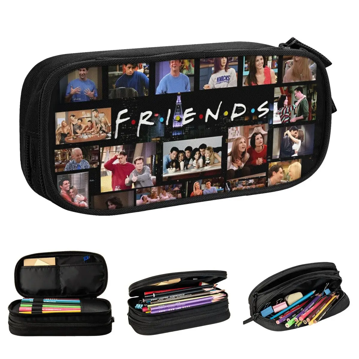 

Friends TV Show Pencil Case Fun Pen Holder Bags Kids Large Storage School Supplies Gift Pencil Box