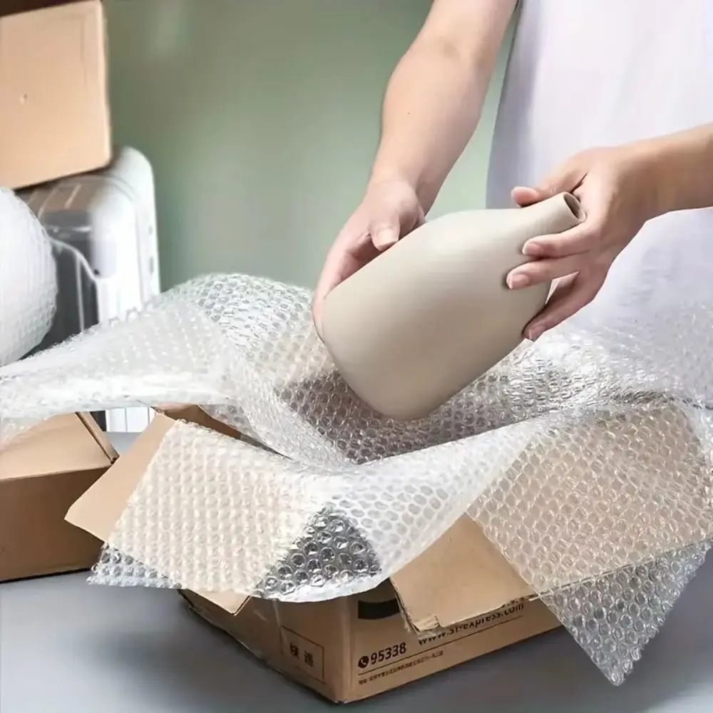 Relleno de tampón, embalaje de espuma a prueba de golpes, embalaje acolchado de doble capa, película de burbujas, protección contra vibraciones, película de burbujas para correo