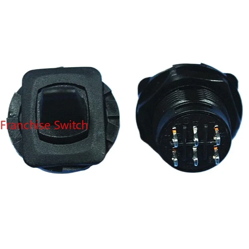 

10PCS Six-leg second-gear button switch, rocker arm 18mm forward and reverse R13-405