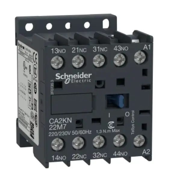 

CA2KN40U7 CA2-KN40U7 control relay, TeSys K, 4P(4NO), =690V, 230...240V AC coil