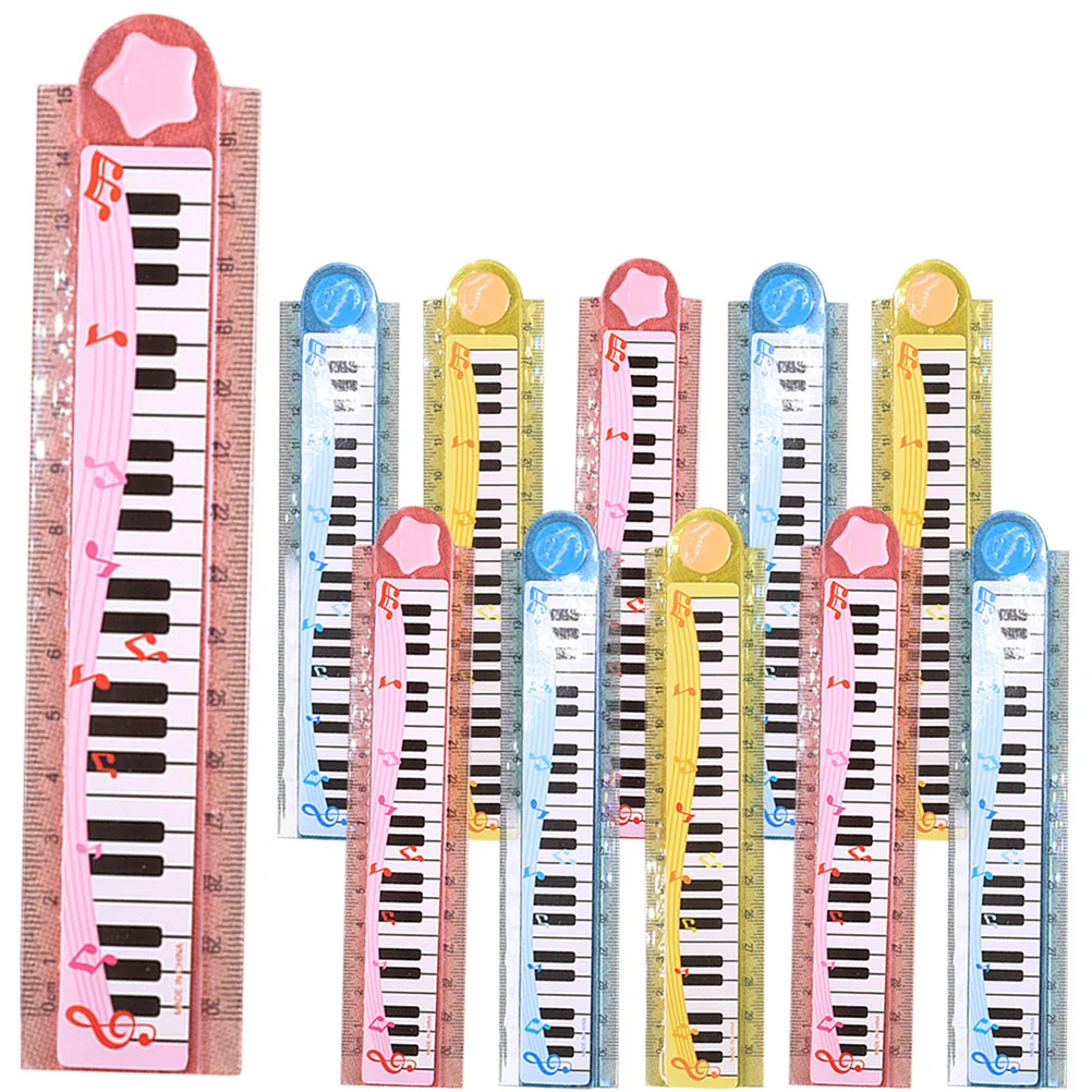 20pcs Foldable Straight Plastic School Student Ruler Lightweight Reusable Ruler For Daily Use Portable Learning Tool