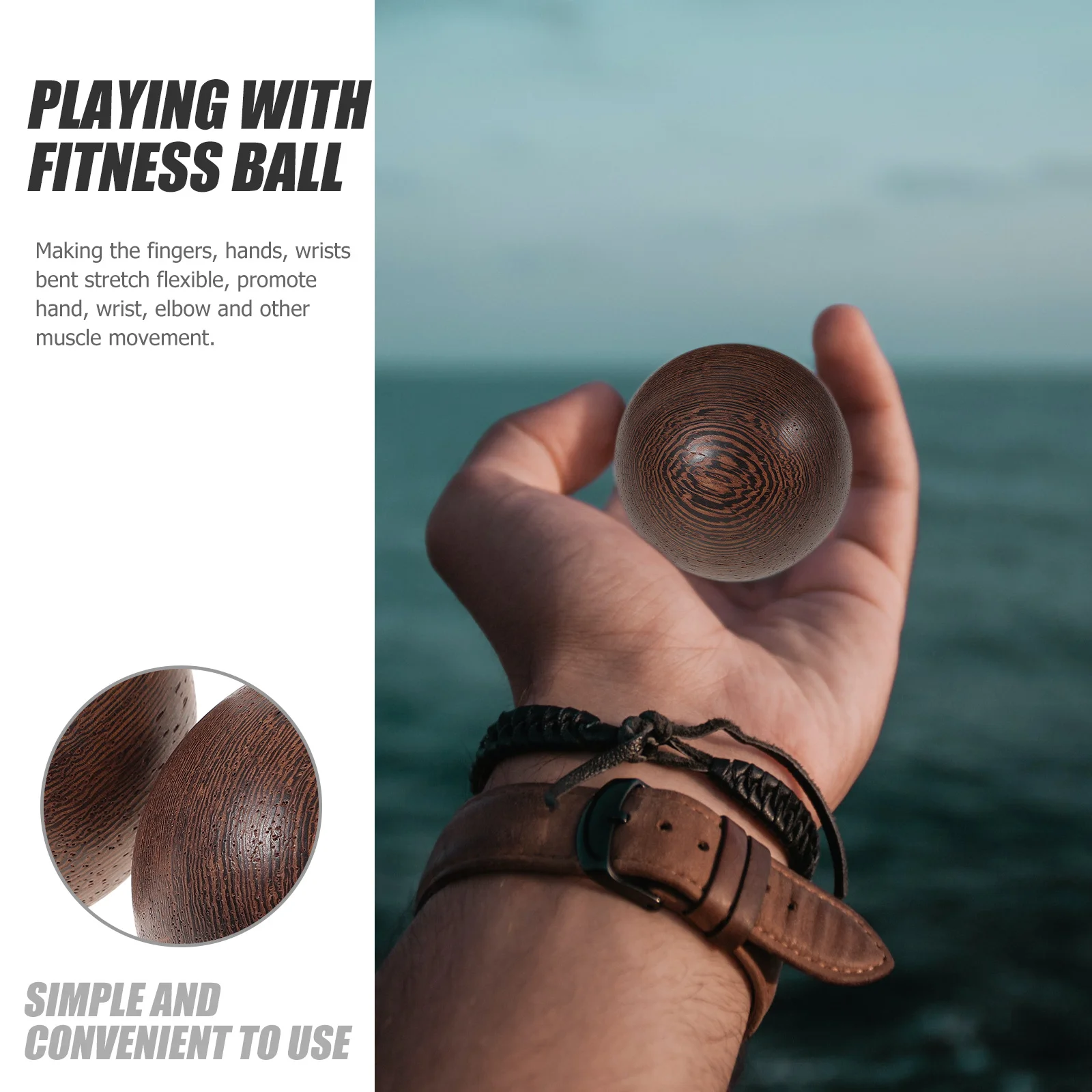 

1Pair Rosewood Handball Health Care Ball Exercise Stress Relief Hand Finger Massage Ball Wrist Exercise Hand Massage Balls