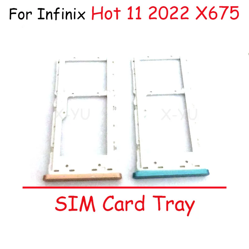 

10PCS For Infinix Hot 11 2022 X675 / Hot 11S X6812 / 11S NFC Sim Card Tray Reader Holder SD Slot Adapter Replacement Parts