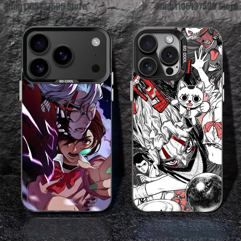 

Anime Dandadan Phone Case For iPhone 17,16,15,14,13,12,11,Pro,XS,Max,Plus,Mini,SE Black Candy Matte Shockproof Cover