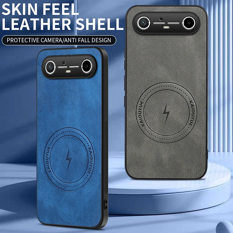 ل Tecno Pova سليم موضة البرق الجلود غطاء من السيليكون ل Tecno Pova سليم المغناطيسي اللاسلكية تهمة غطاء مقاوم للصدمات #1