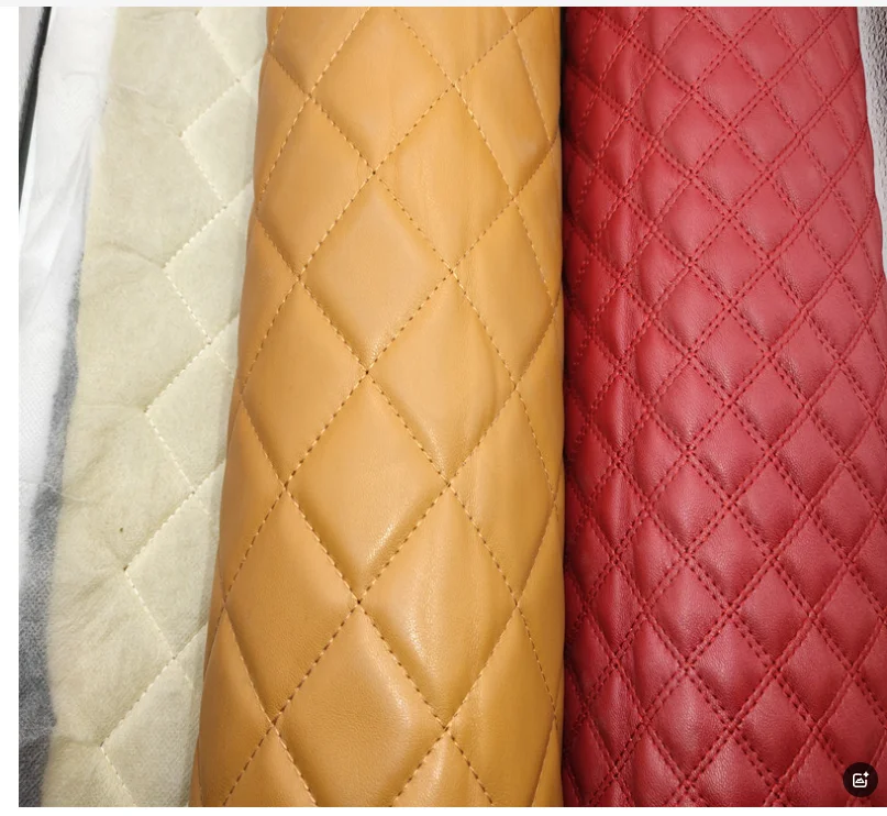 Doudoune en coton plissé PU gaufré par ultrasons, tissu technologique, tissu de canapé, coussin de