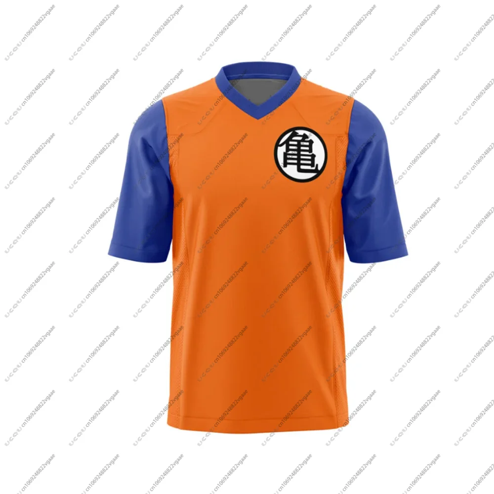 Mannen Kids Jongens T-shirt Casual Sportkleding Tee Goku Dragon Ball Z American Football Jersey Kame Kai Streetwear Top Voetbal Gift Fans