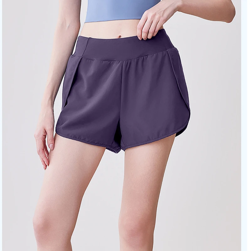 

Yoga Shorts Women Fitness Elastic Running Workout Short Leggings For Ladies Gym Sport Shorts Fitness Sportwear With Side Pockets