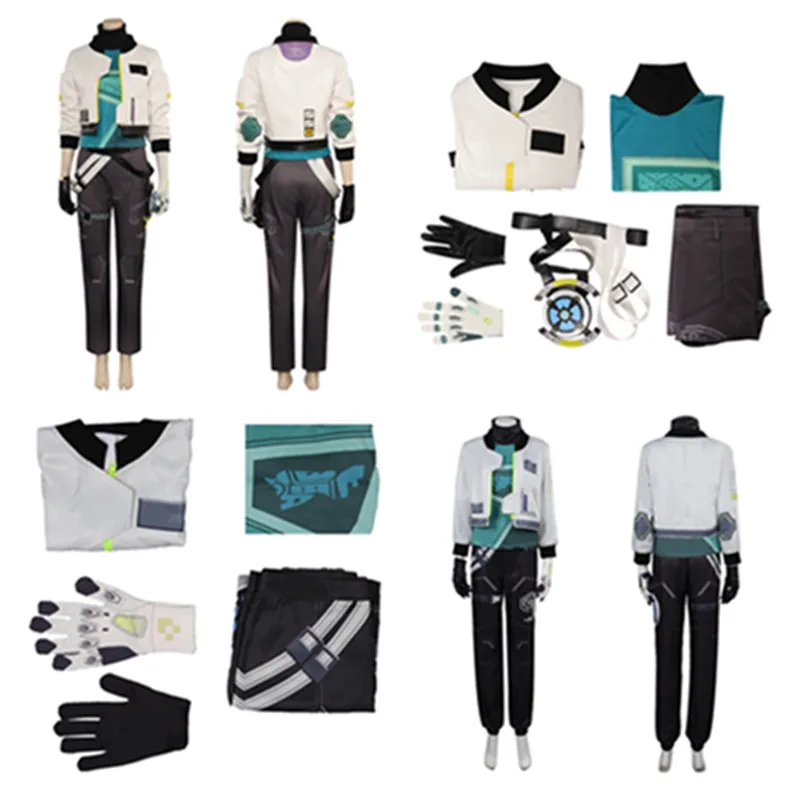 Game Valorant Deadlock Cosplay Costume Women T-shirt Coat Pants Gloves Outfits Halloween Carnival Party Suit