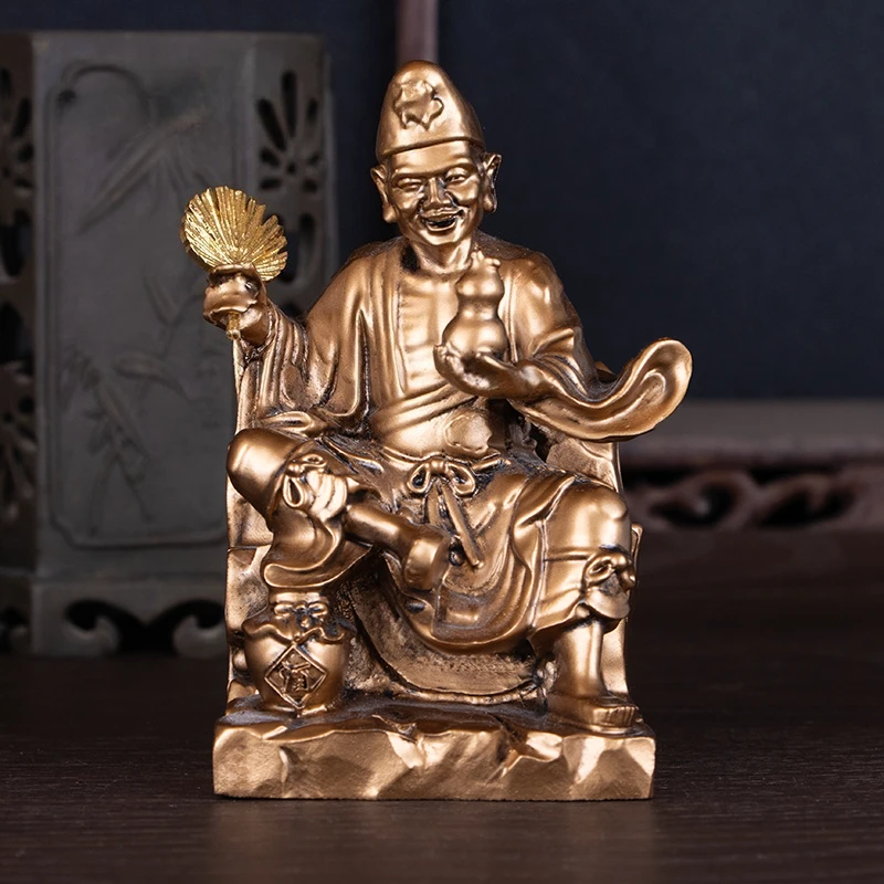Buddha Jigong Resin Statue Daoist Deity Figurine, Home Living Decor for Your Desk