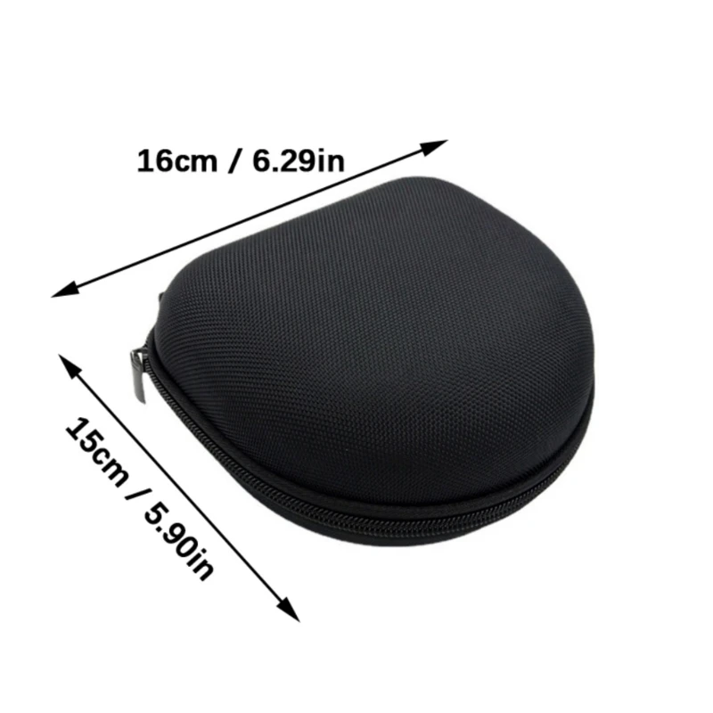 حقيبة منظم الحالات التي تحمل سماعة الرأس EVA مع جيب الشبكة لإكسسوارات III الرئيسية أسود