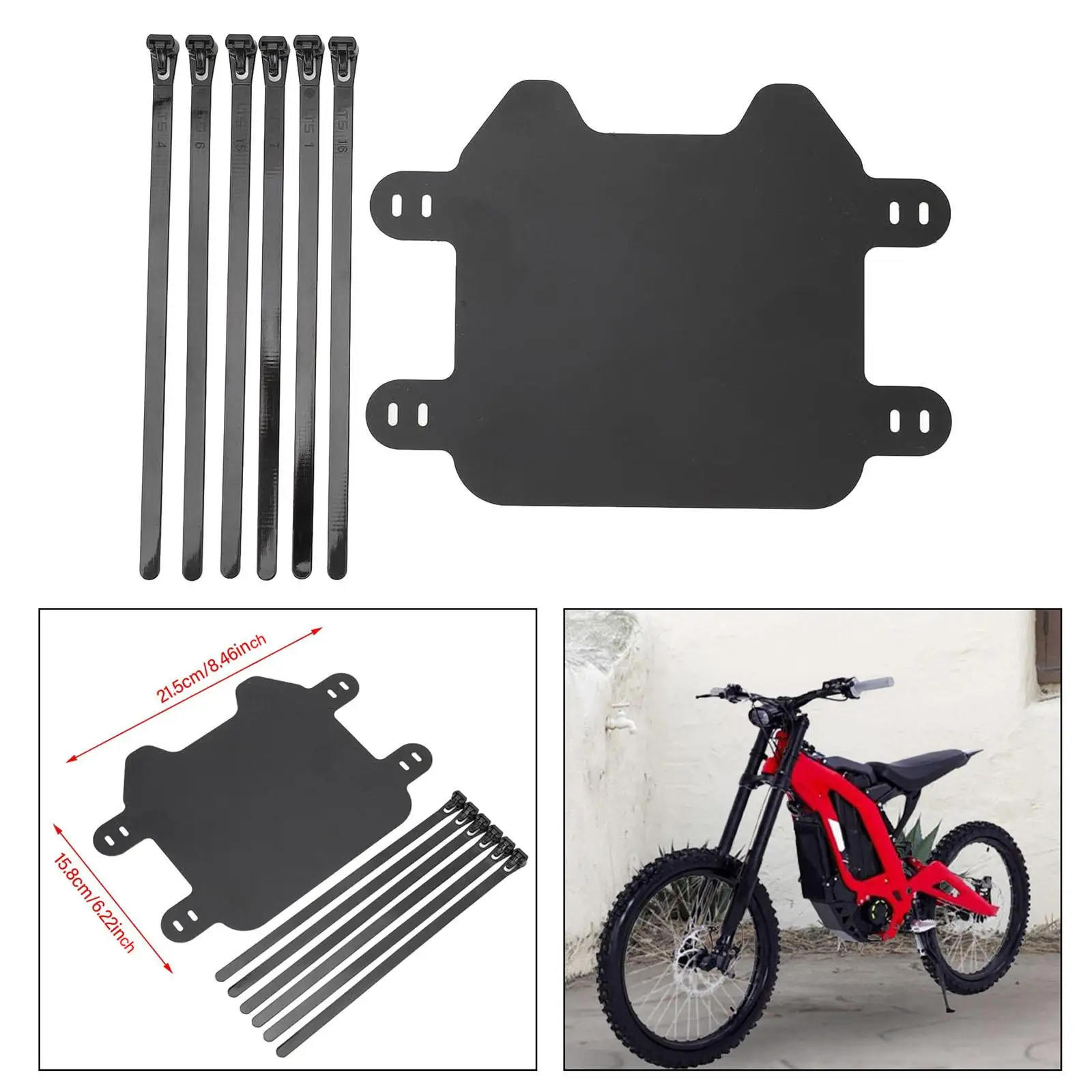 Dirt Bike Front Number Plate High Performance Easy to Install Sturdy License Plate Replacement Parts for Surron Light Bee x