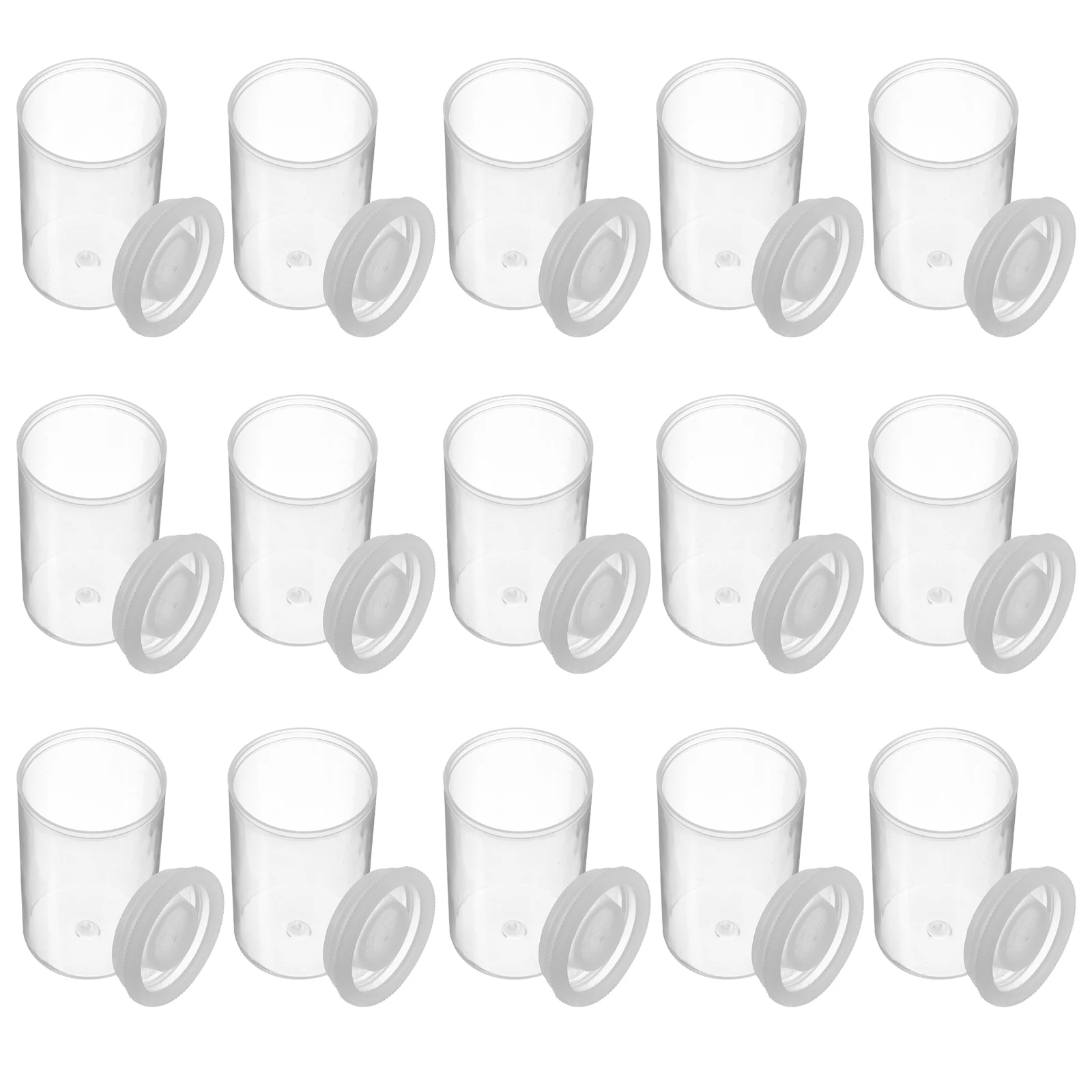 

30pcs Clear Film Storage Boxes Bait Containers Plastic Bottles Roll Film Case Fishing Tackle Organizers Jewelry Storage
