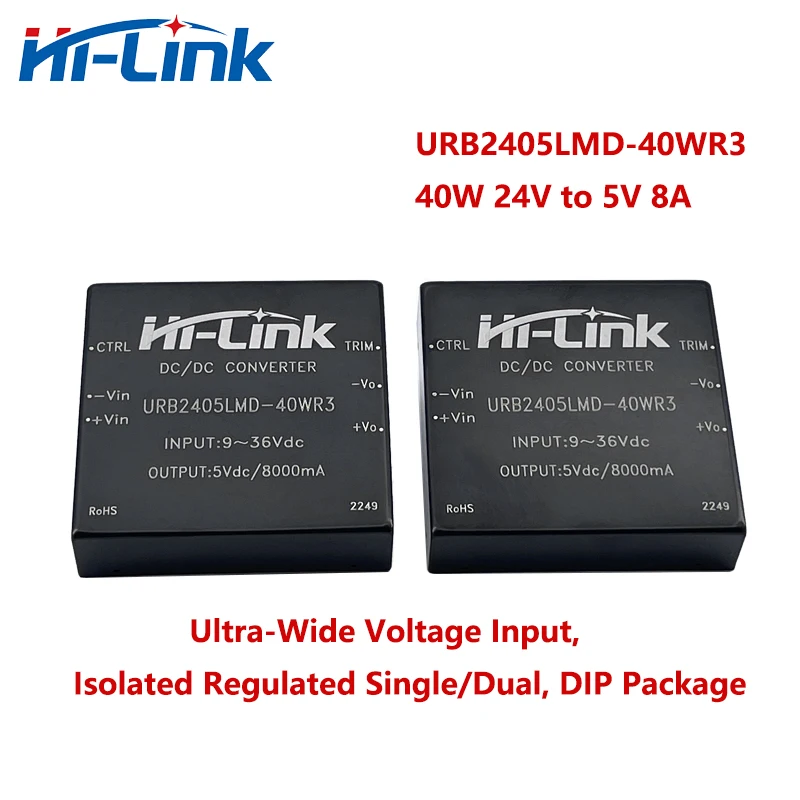 Imagem -02 - Fonte de Alimentação Isolada dc Módulo Inteligente Casa Inteligente Novo Modelo Urb2405lmd40wr3 40w 24v a 5v 8a 10 Pcs Lot