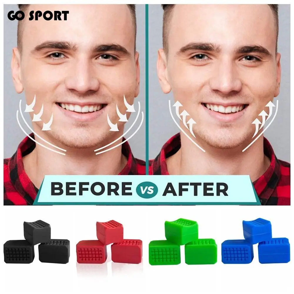 

2PCS 30/40/50/60Lbs Jaw Exerciser Food Grade Silicone Durable Jawline Trainer Portable Tear Resistance Jawliner Facial Chew