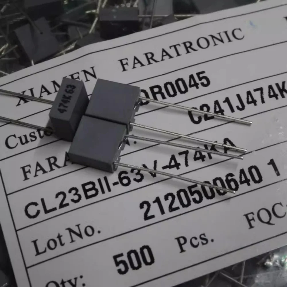 20pcs/lot Fara CL23 0.47uf/63v 470nf u47 474 Brand New 5mm Film Capacitor C241J474K2SC