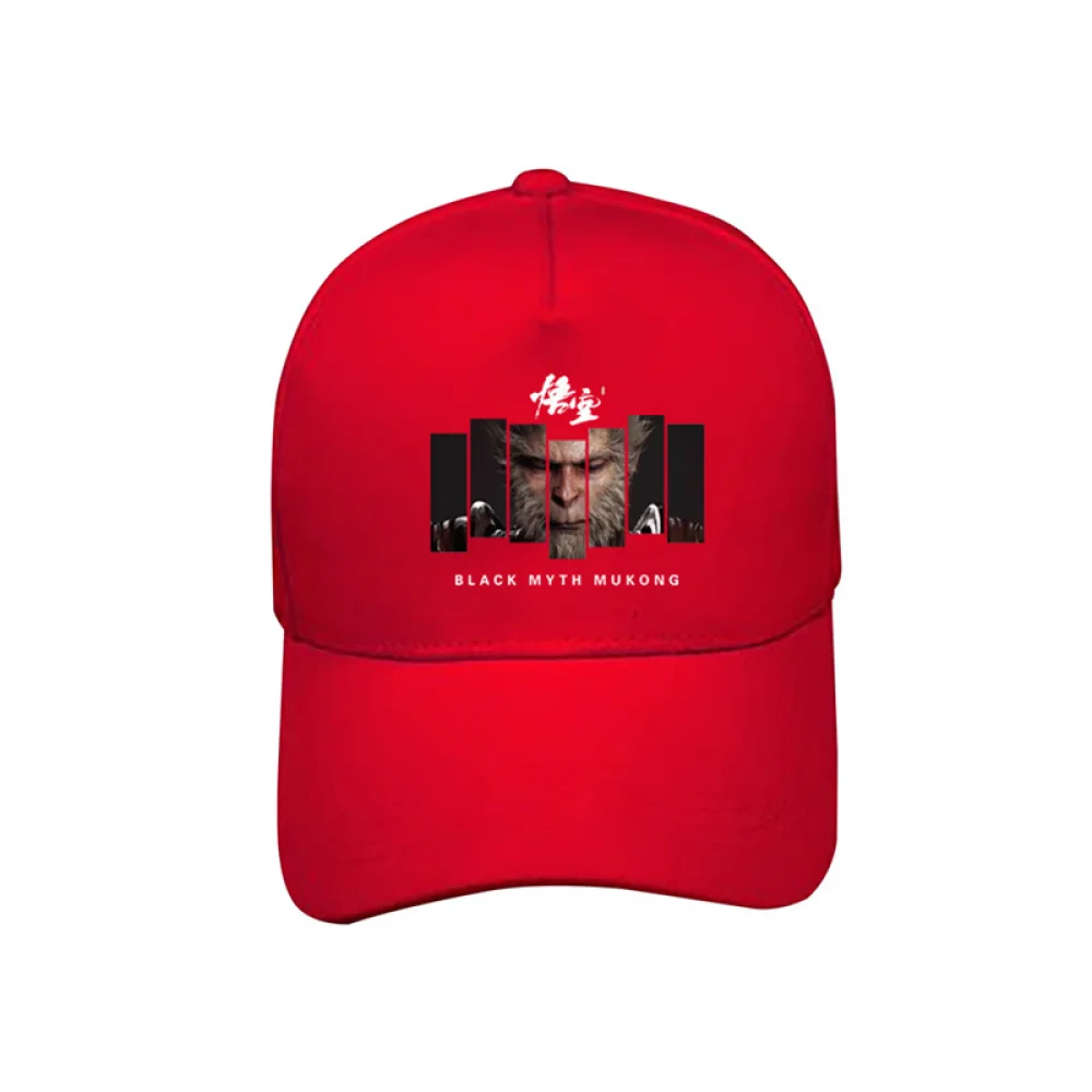Anime Verstelbare Hoofddeksel Voor Fans Van Mythegames Cos Wukong Cosplay Prop Volwassen Dames Heren Pet Wukong Katoenen Print Honkbalhoed
