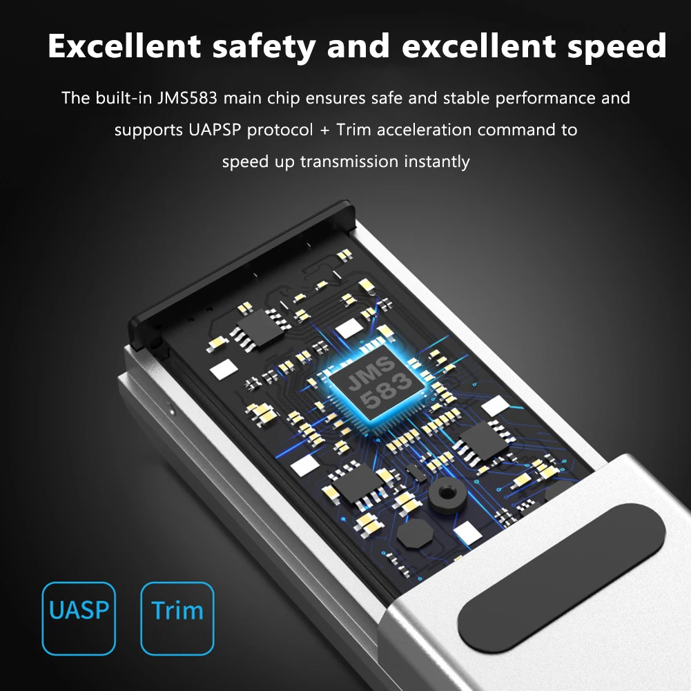 10Gbps M.2 SSD 인클로저 내장 냉각 팬 금속 SSD 케이스 쓰기 보호 M.2 NVME SSD 인클로저 지원 2230 2242 2260 2280