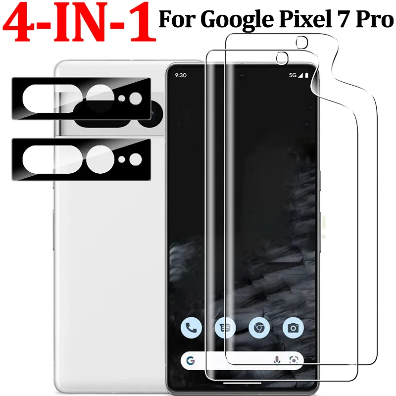Filme Gel Anti Risco para Google Pixel 7 7 Pro, Protetor de Tela HD, Filme de Lente de Câmera