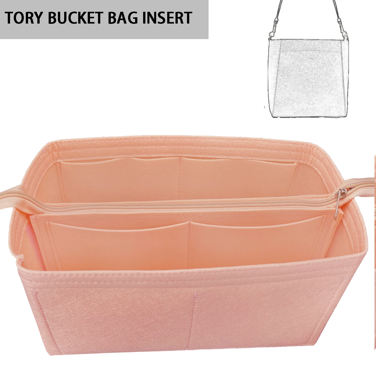 

banbeln TORY Bucket Bag Organiser Organizer Insert for Backpack Tote Large Inner Bag In Bag D017