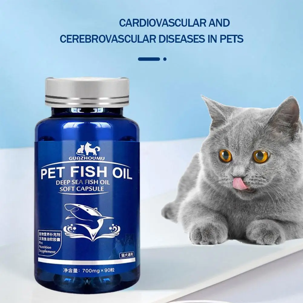 2PCS Pet fish oil for cats and dogs universal cat fish oil for pets hair loss prevention beauty and beauty products