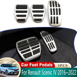 For Renault Grand Scenic 4 IV Acessories 2022 2016 2017 2018~2021 Car Pedals Stainless Steel Brake Non-slip No Drilling Pedal MT