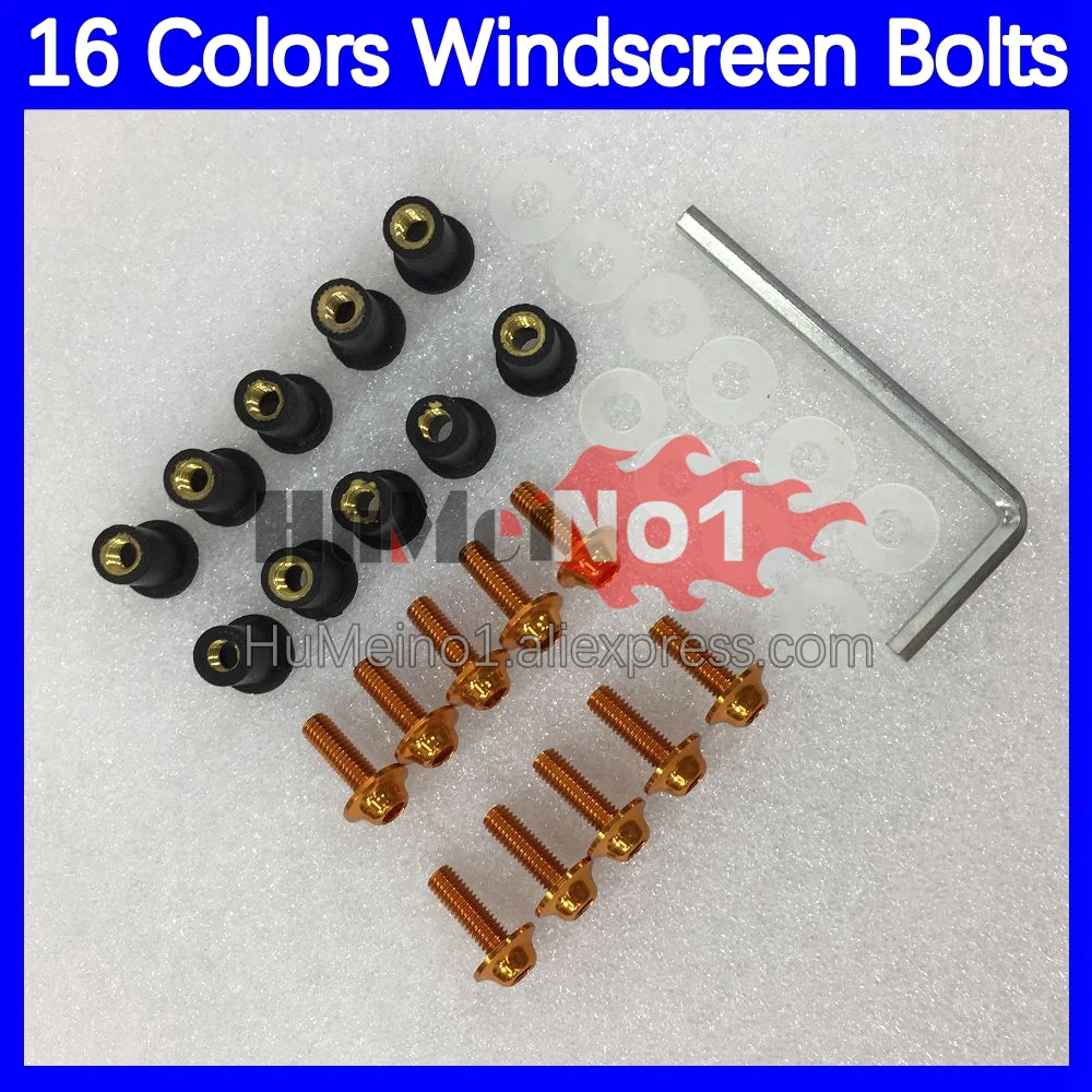 31pcs Motorcycle Windscreen Bolts For YAMAHA FZR 400R FZR 400 FZR400 R RR FZR400R 92 93 94 1992 1993 1994 Windshield Screws Nuts