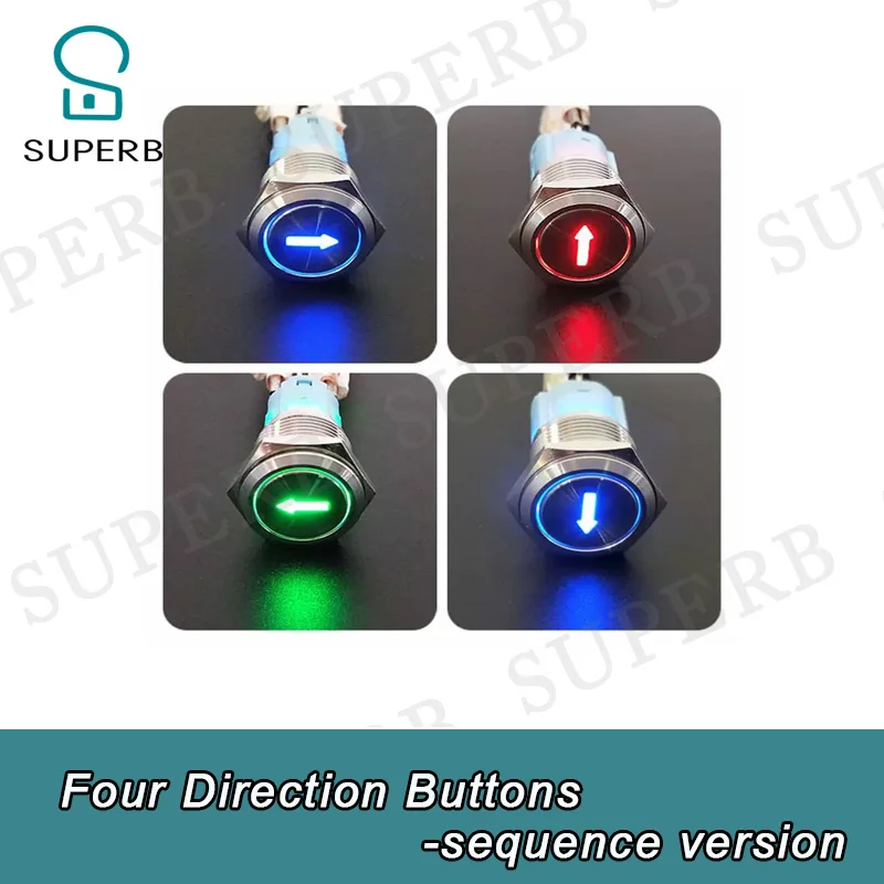 Escape room direction button prop 4 direction button prop metal button sequence version press button in correct order direction