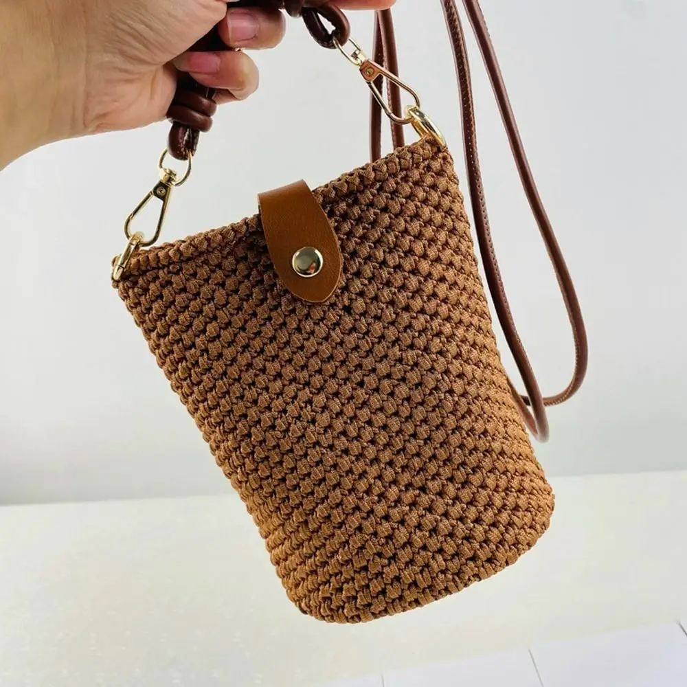 3PCS/SET DIY Handmade Crochet Bucket Dumpling Bag Accessories Bottom Plate Shoulder Strap Drawstring