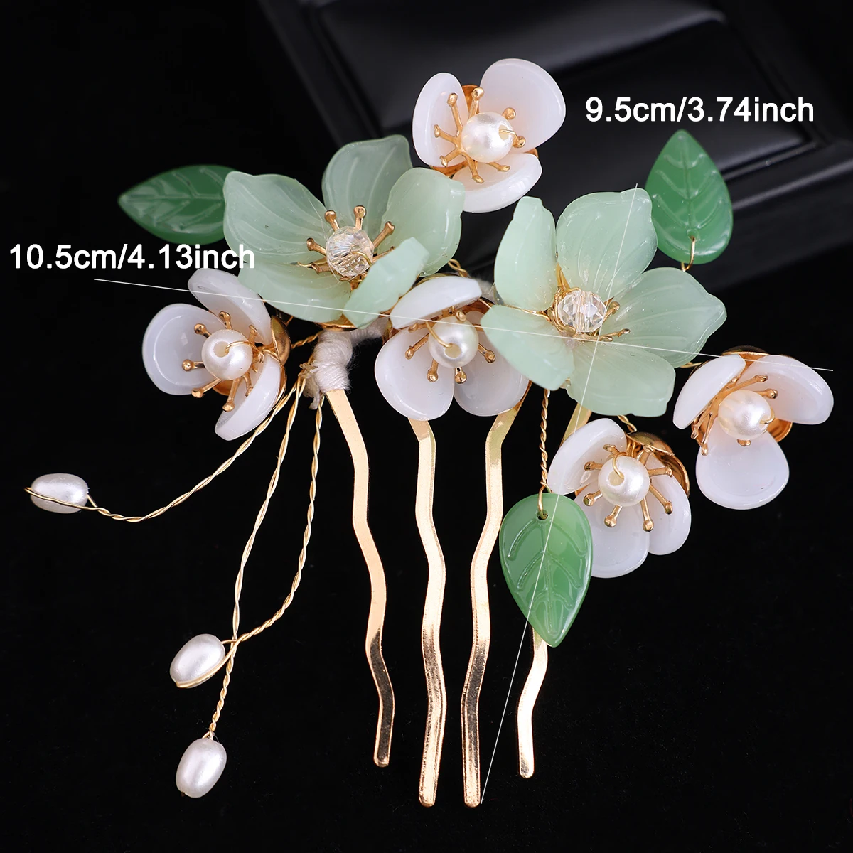 Vintage Handmade ดอกไม้ไข่มุกหวีผมสําหรับเจ้าสาวงานแต่งงานอุปกรณ์เสริมผม Headpiece Party Pageant ของขวัญ