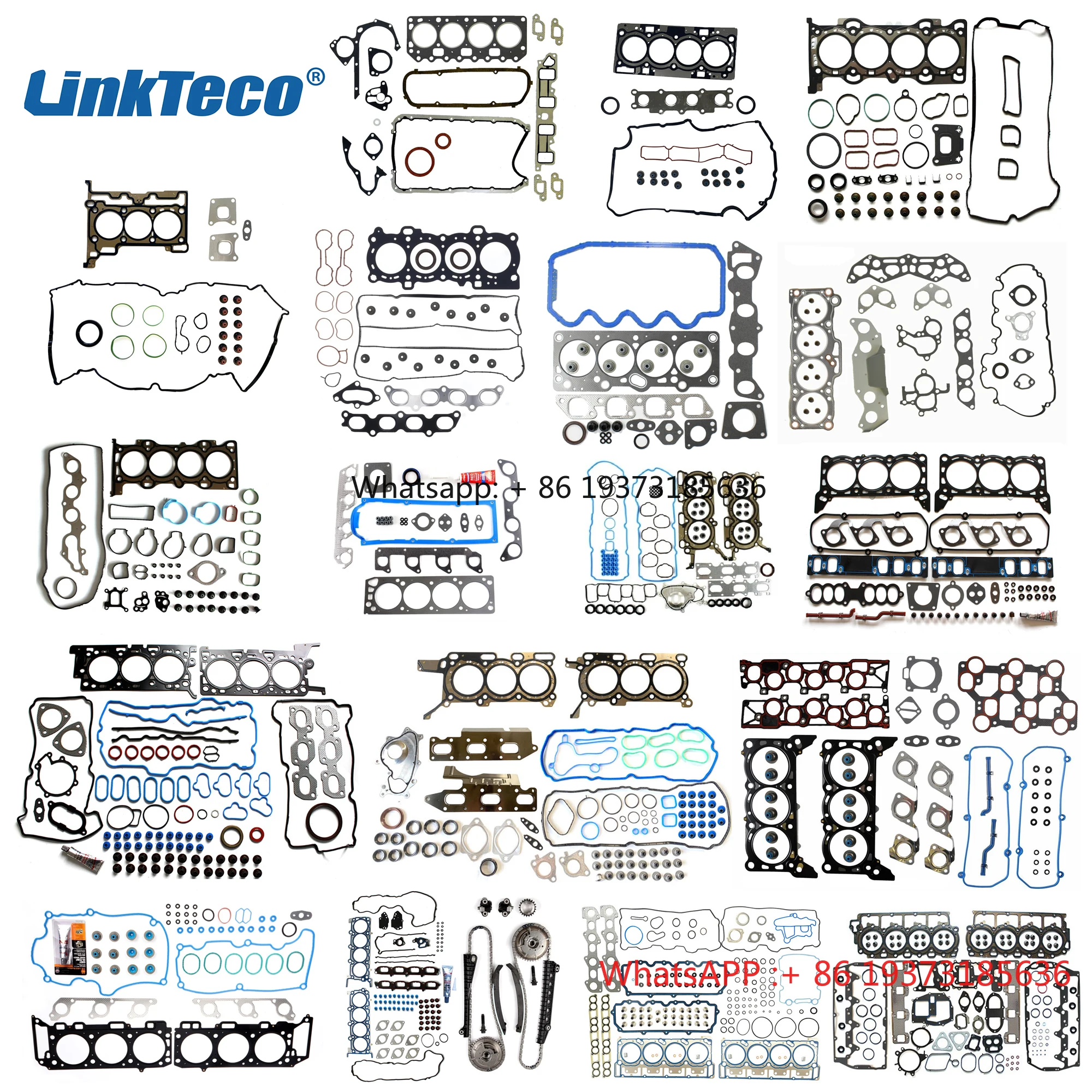 

Linkteco OEM Quality Engine Parts Overhaul Full Gasket Head Gasket Kit Set for Ford F150 F350 5.4 6.4 HS9790PT12 HS9790PT-12