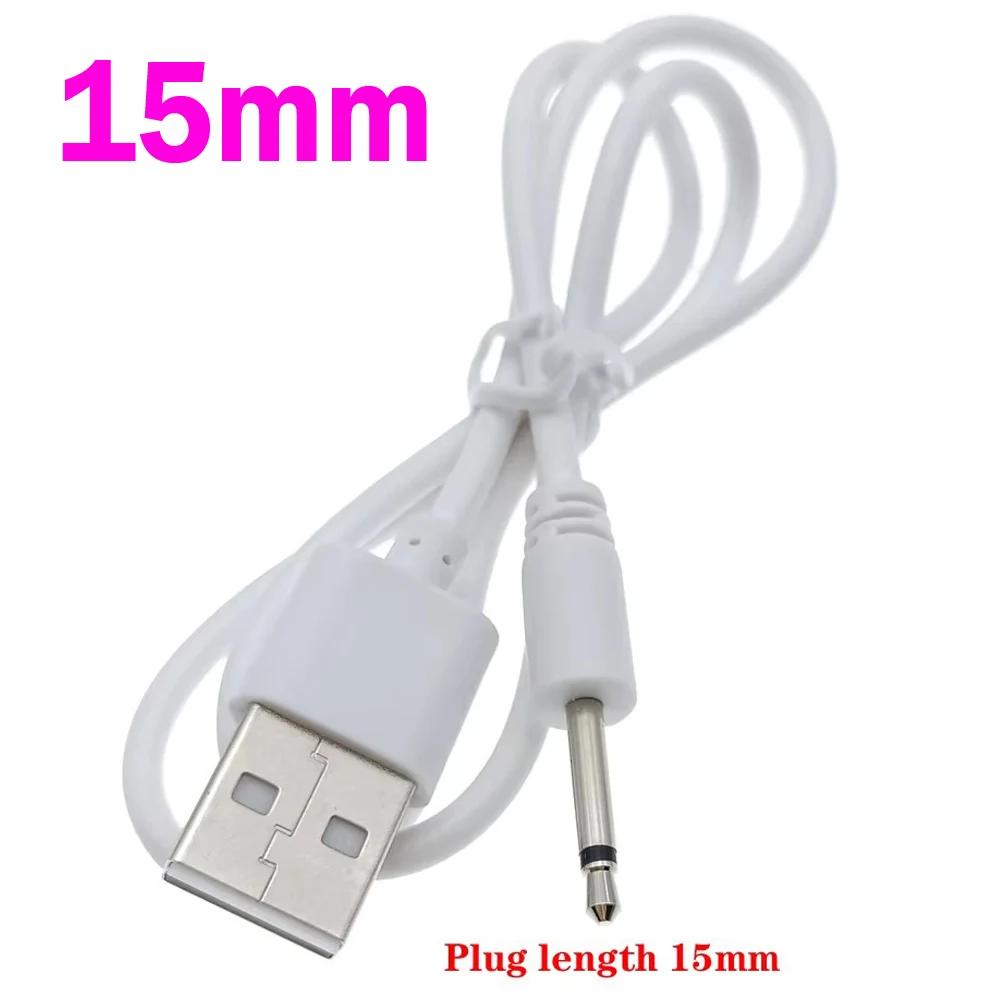 USB power charging conectores spare 2.5mm USB DC charger adapter for rechargeable massagers Fast charging cable