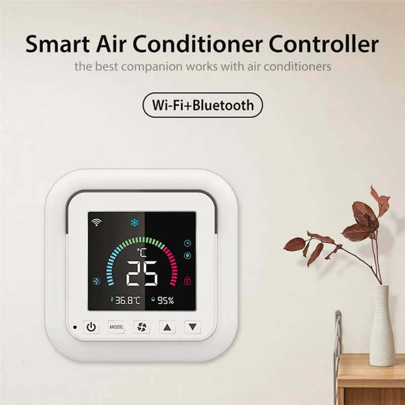 AED7-Tuya Smart Life Intelligente Thermostaat Nieuwe Wifi Thermostaat DC5V Vochtigheidssensor LCD Touch Screen Controller