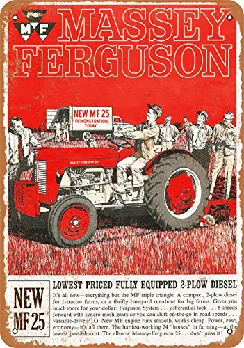 Wall-Color  Metal Sign - Massey-Ferguson MF 25 Tractors - Vintage Look