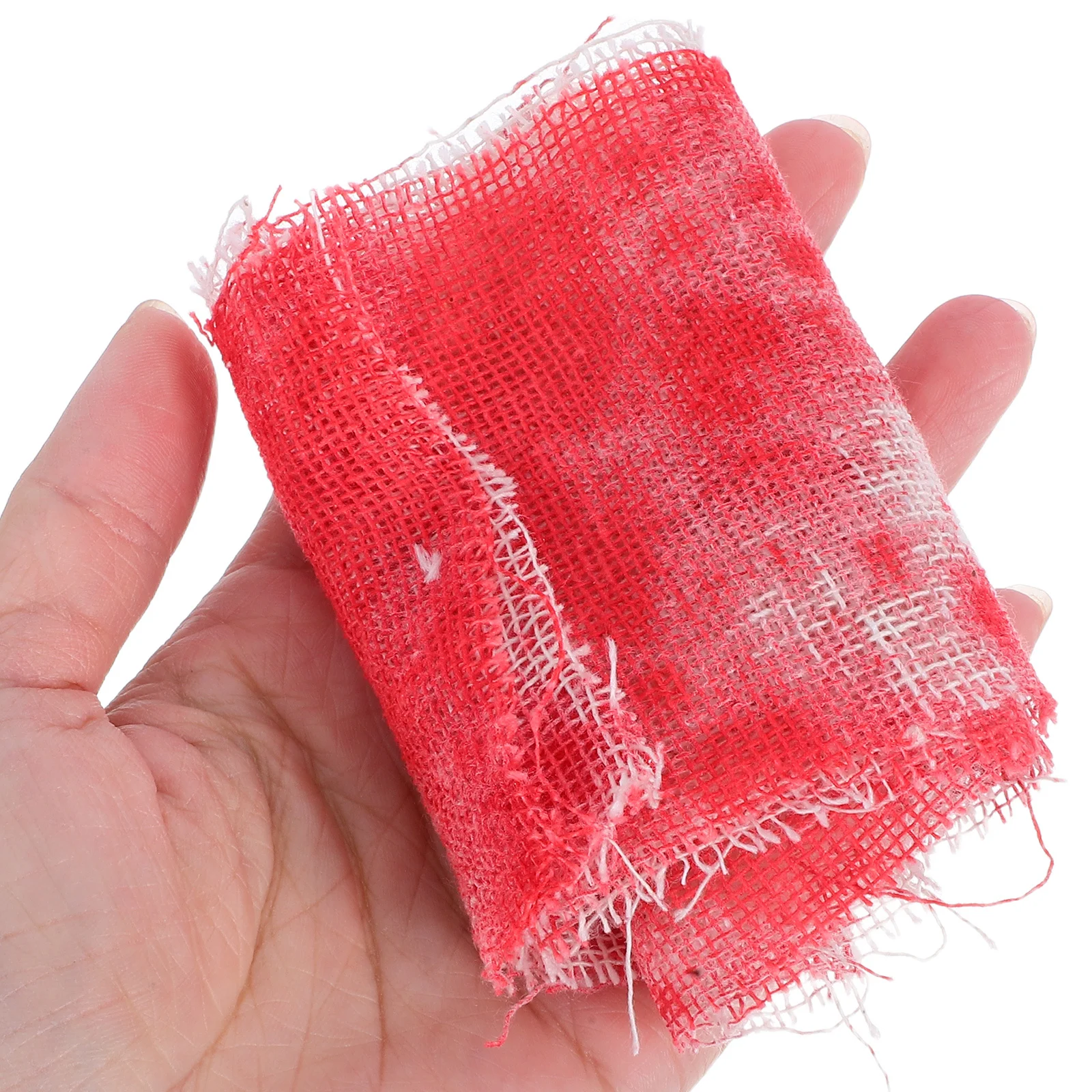 

10Pcs Halloween Bloody Gauze Cloth Tear Resistant Fake Blood Fabric Horror Decoration Mummy Costume Cosplay Creepy Cloth