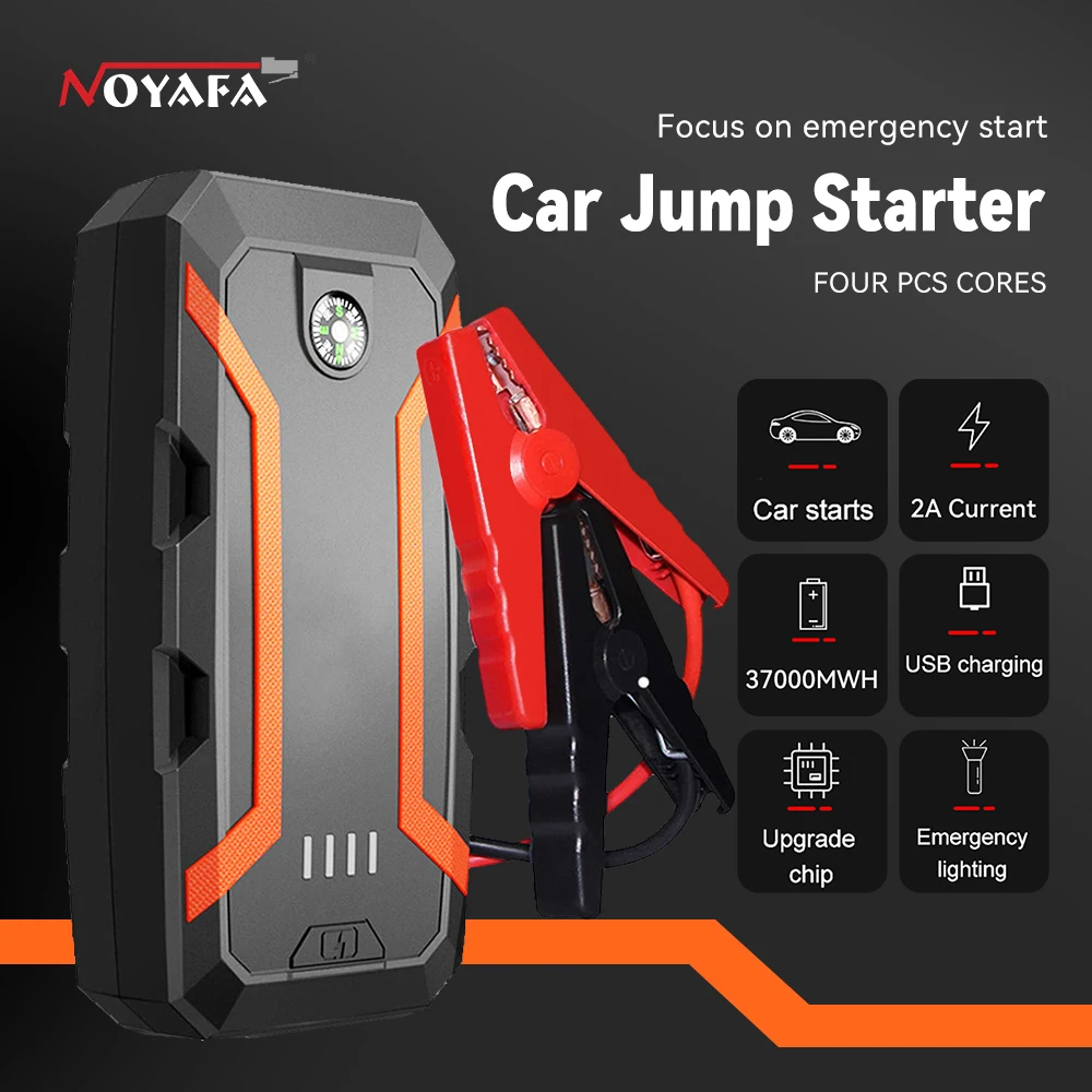 Car Jump Starter Car Power Bank 10000mAh 12V Portable Wireless Charging  Auto Booster Charger Car Emergency Booster