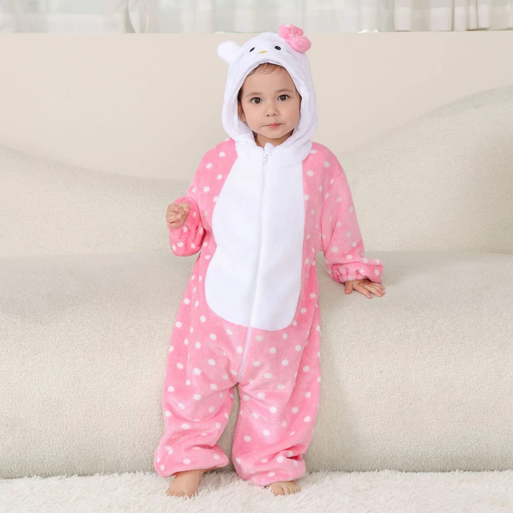 

Kids Animal Onesie Kigurumi Baby Pijamas Cartoon Cosplay Costume Halloween Christmas Homewear Full Body Clothing for Infants