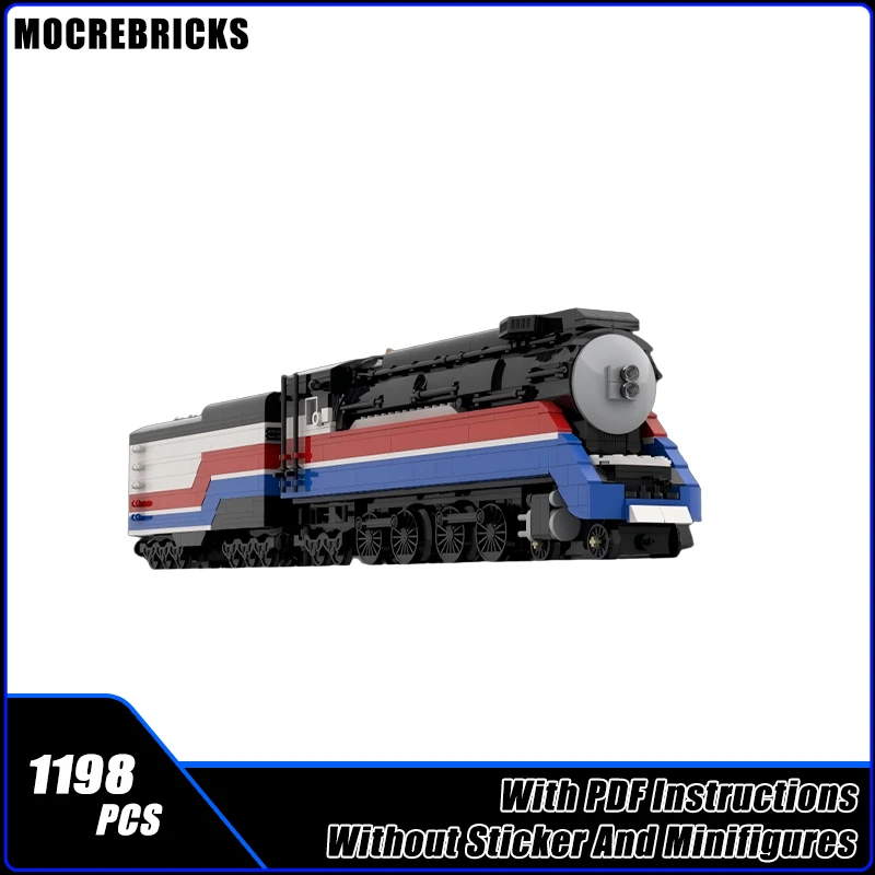 

MOC Southern Pacific 4449, американская железная дорога, поезд свободы, строительные блоки, модель, кирпичи, игрушки для мальчиков, рождественский подарок
