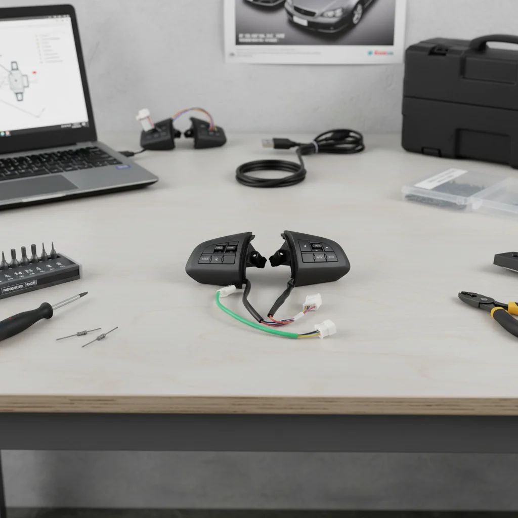 

Replacement For 75B979 Compatible For Mazda 3 5 CX-7 2011-2013 Steering Wheel Audio Button Switch Set, ABS