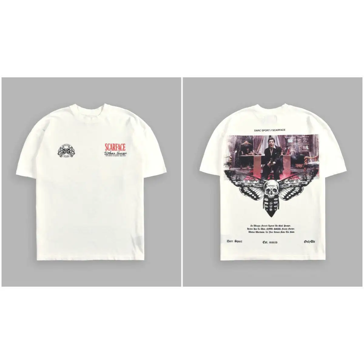 Rare Wolf Head Short-Sleeved Men's and Women's American Style Fitness and Leisure Loose-Weave Printed Round-neck Cotton T-Shirt