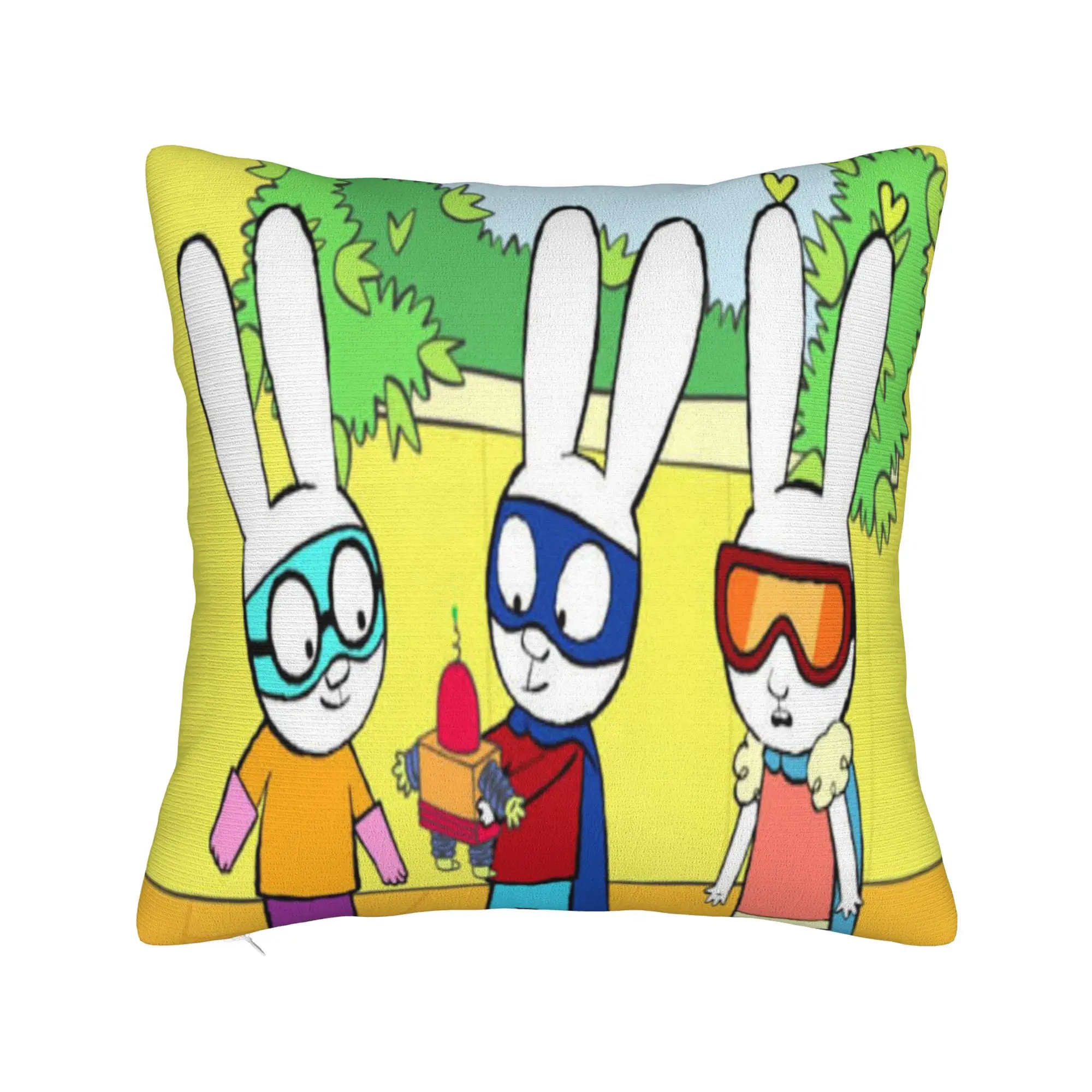 Soft and Sweet Bedroom Simon Super Rabbit Decoration Pillowcases Merch  Pillow Cover Zippered Multi-Size