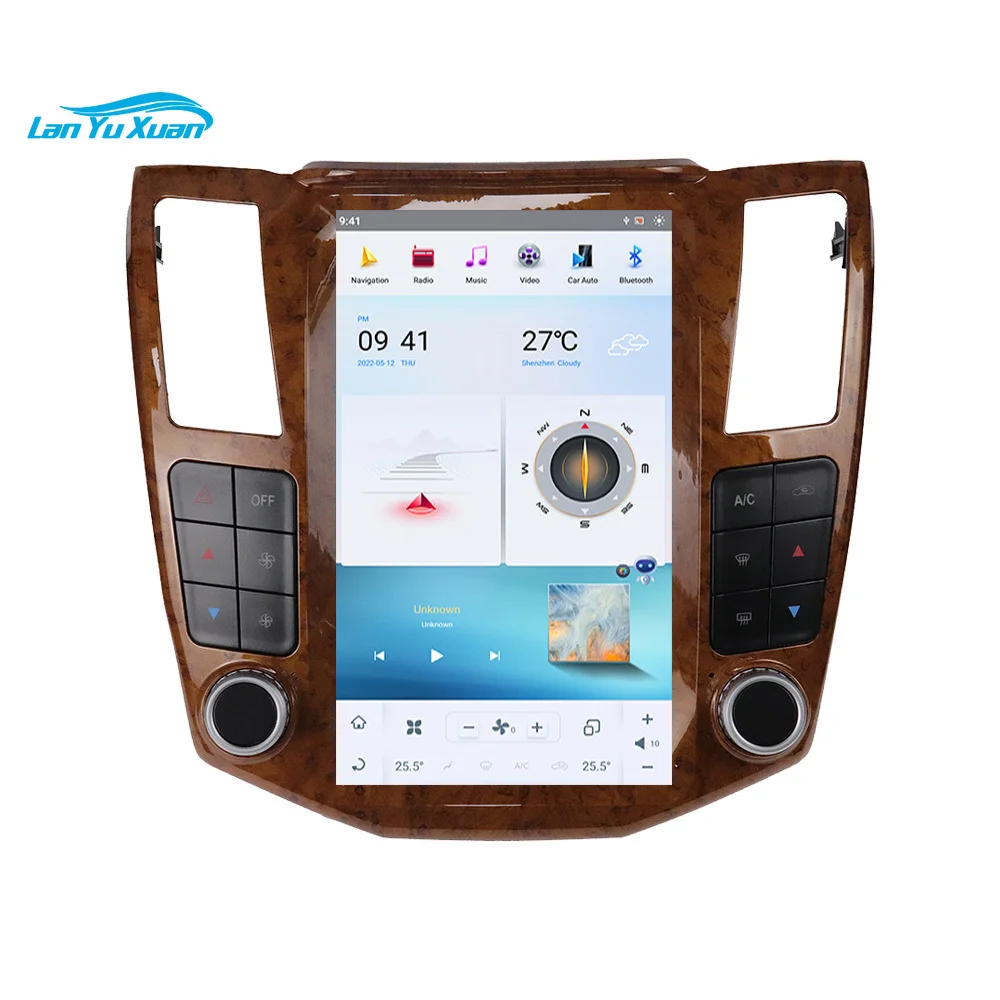 Vertical Screen Android 11 Car Multimedia DVD Player Navigator Unit Stereo Android Radio  GPS Carplay For Lexus RX 2004-2007