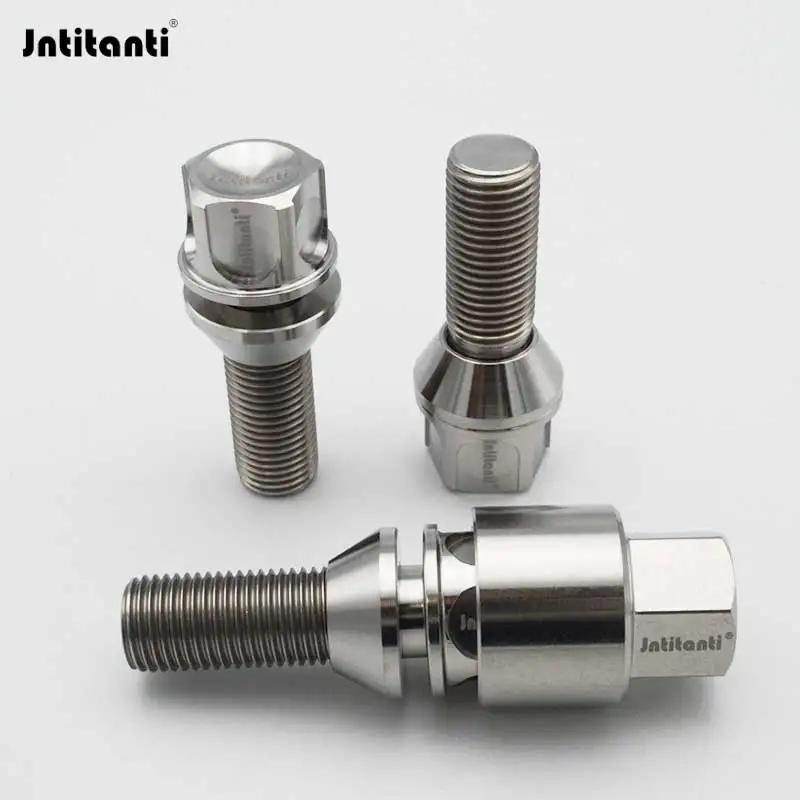 

Jntitanti Never rust racing parts cone seat floating washer Gr.5 titanium hub bolt wheel bolt M14*1.5*32mm for Volvo Lynk & Co