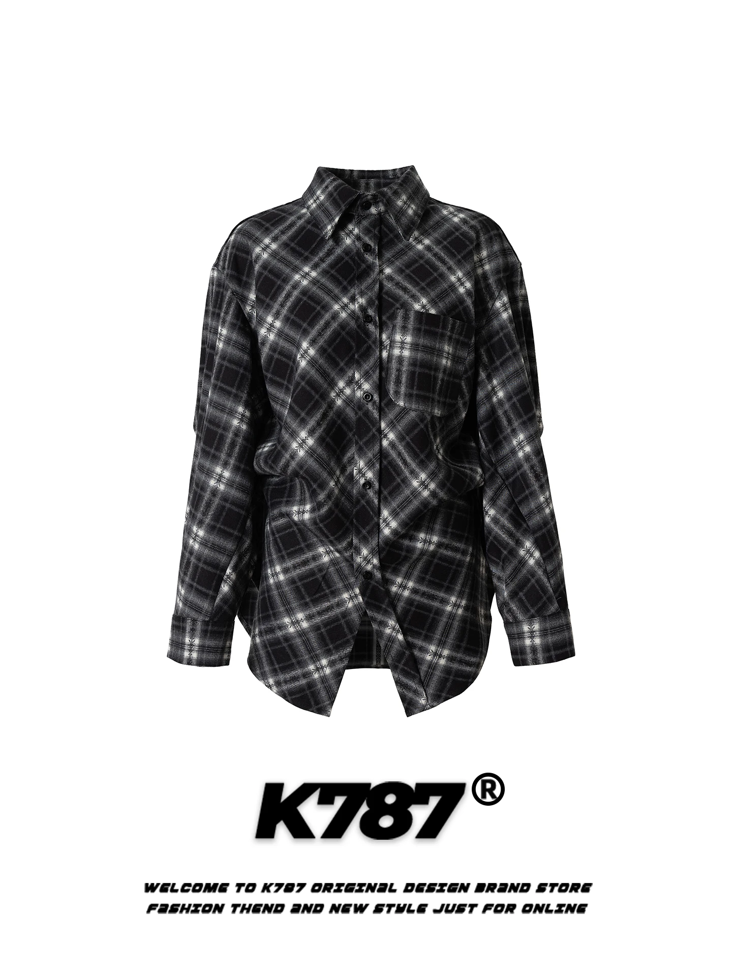 

K787 Американская ретро-рубашка в клетку с длинным рукавом, свободная повседневная модная рубашка-куртка для мужчин и женщин, весенняя модель для пар