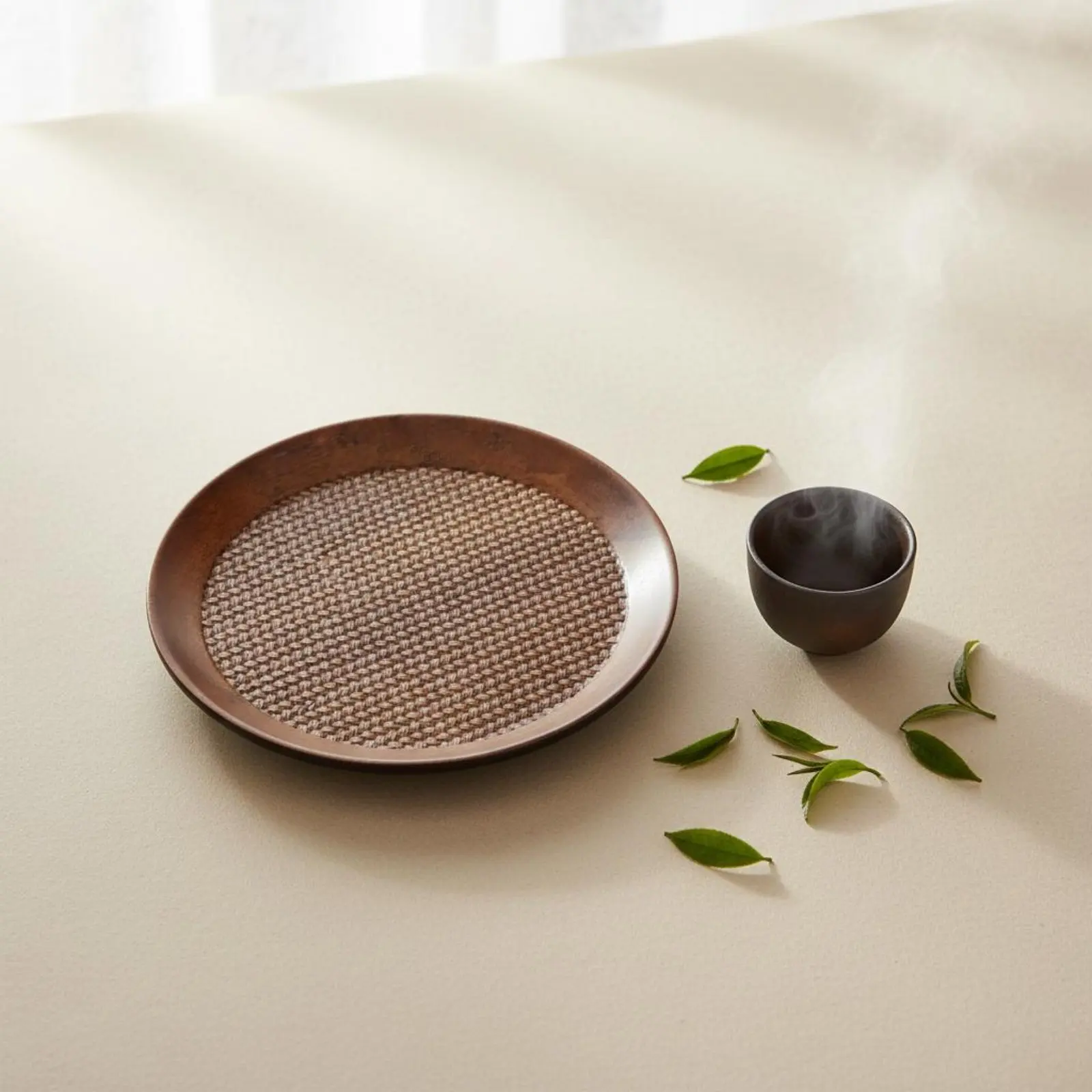 

Bamboo Brew Leaf Tray Creative Shape Dry Brew Brew Leaf Tray Wooden Teapot Holder Versatile Kitchenware for Home