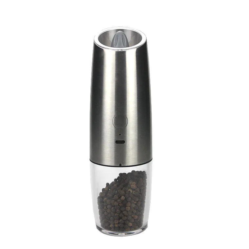 Electric Pepper Grinder Salt And Pepper Grinder USB Rechargeable Adjustable Coarseness Spice Mill With LED Light Kitchen Tool image 5