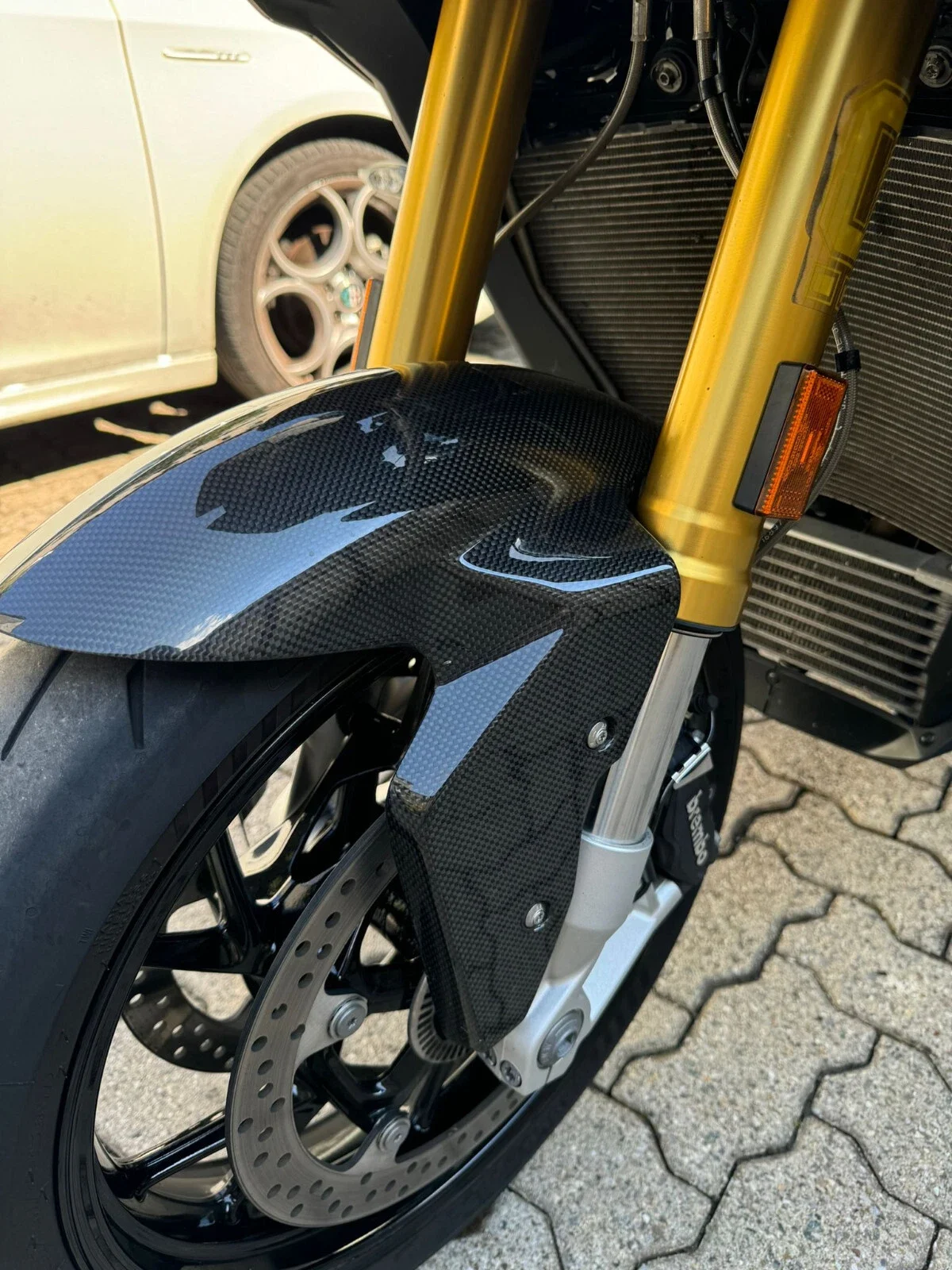For BMW S1000RR(08-18)/S1000XR(14-19)/S1000R(13-21)/R NINE T(13-19)/HP4(11-14)  Motorcycle Front Mudguard ABS Carbon Fiber