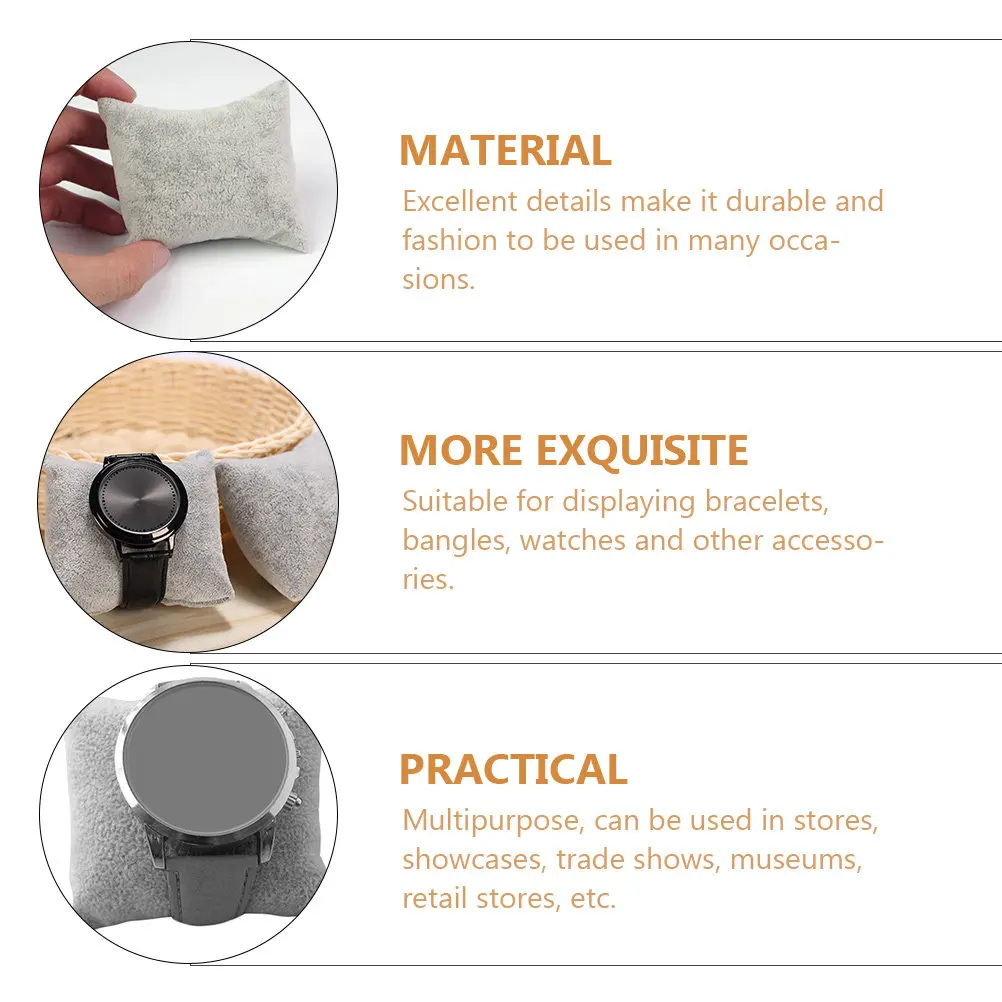 

Набор из 12 простых подушек-держателей для демонстрации ювелирных изделий, часов и браслетов для магазинов и дома