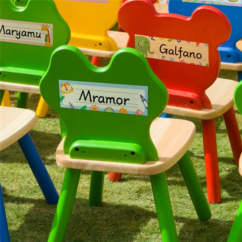 75 etiquetas para libros de ejercicios, placa con nombre, se pueden escribir, pegatinas autoadhesivas hechas de papel adhesivo